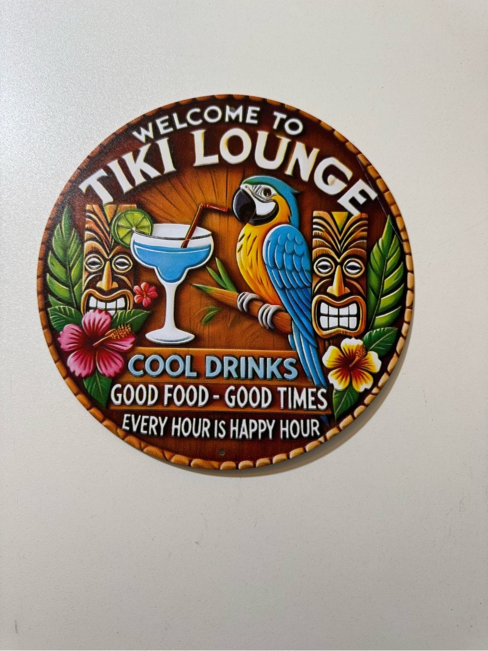 Tiki Lounge Metal Wall Sign